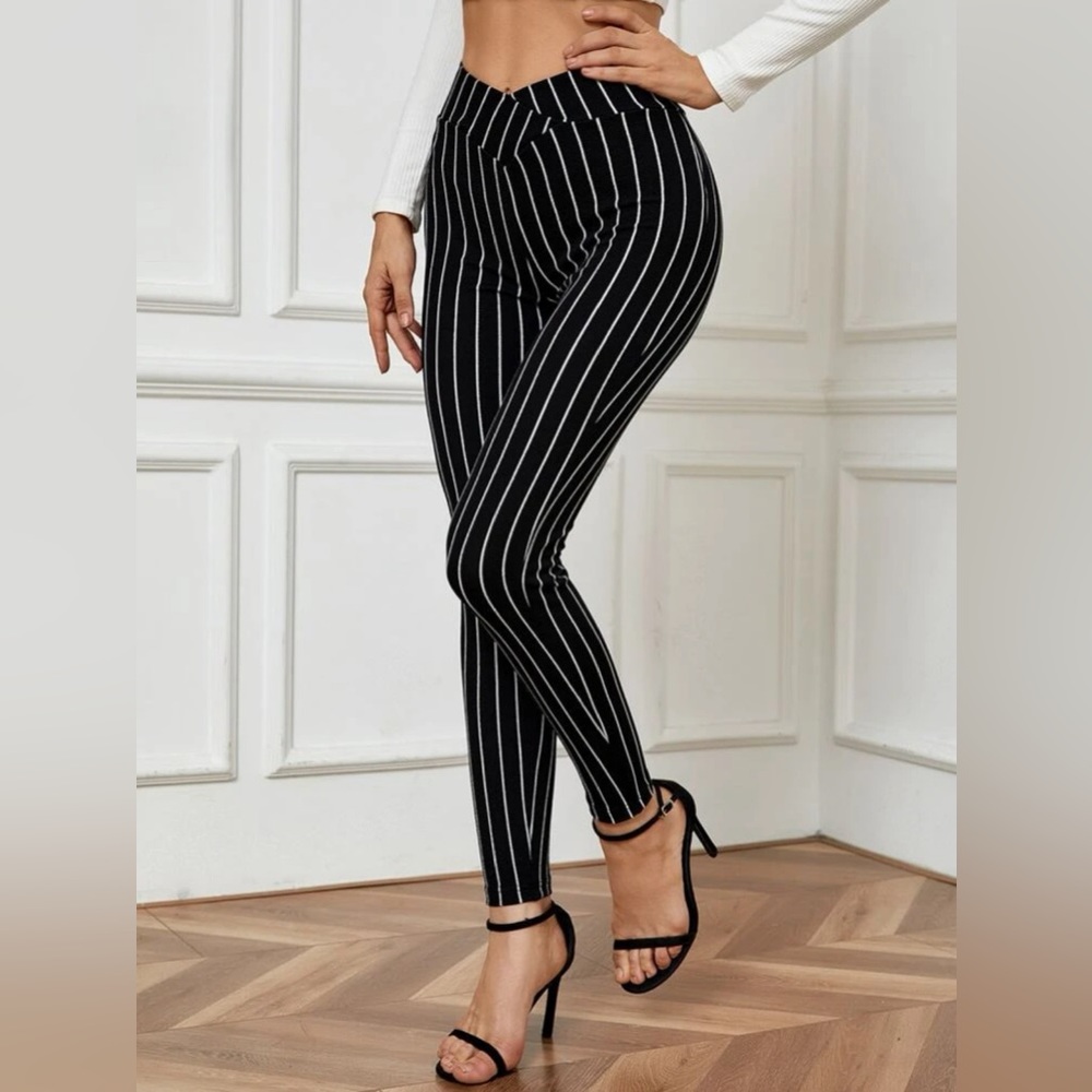 NWT Black striped pants